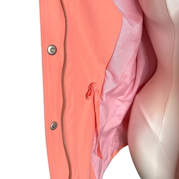 TALBOTS Water Resistant Cotton Anorak Rain Jacket Coral Orange Women's Size XS - Picture 11 of 16